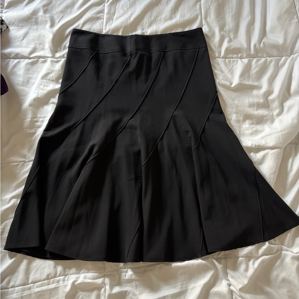 Tea length Black Women's Skirt-large